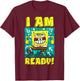 Mademark x SpongeBob SquarePants - SpongeBob I Am Ready Funny SpongeBob Running and Ready T-Shirt - T-Shirt | Maroon