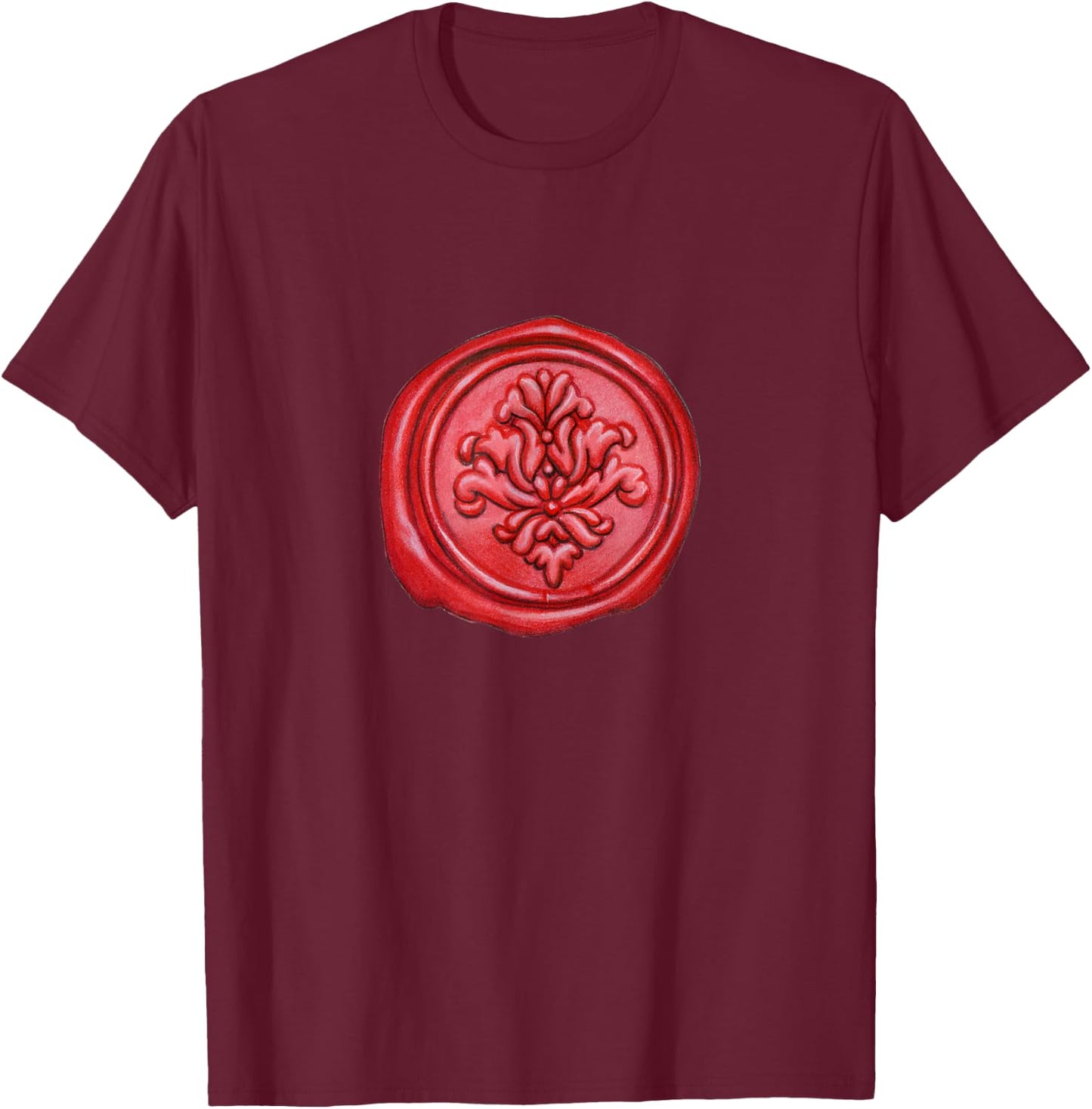 Wax Seal Red Wax Seal Hobby Letter Stamp T-Shirt - T-Shirt | Maroon