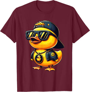 Rubber Duck Shirt, Cool Boys Clothes Purple Pink T-Shirt - T-Shirt | Maroon