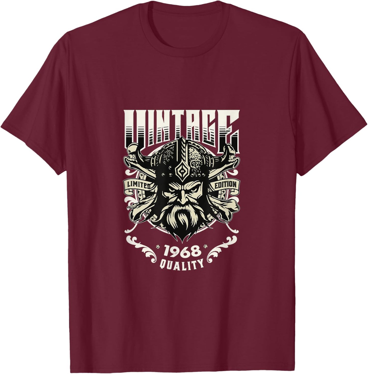 Vintage 1968 T Shirts Retro Funny 1968 Birthday T-Shirt - T-Shirt | Maroon