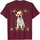 Jack Russell Terrier Dog Christmas Tree Lights Puppy Lover Men Women Kids T-Shirt - T-Shirt | Maroon