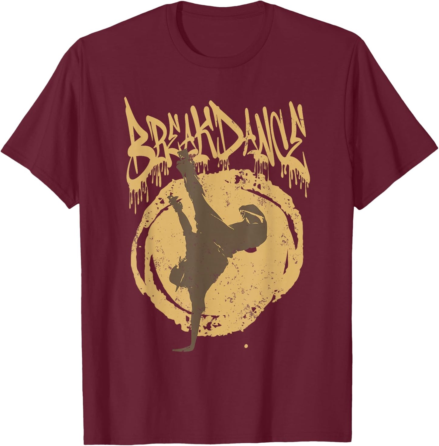 Breakdance Tänzer Retro Hip-Hop Street Dance T-Shirt - T-Shirt | Maroon