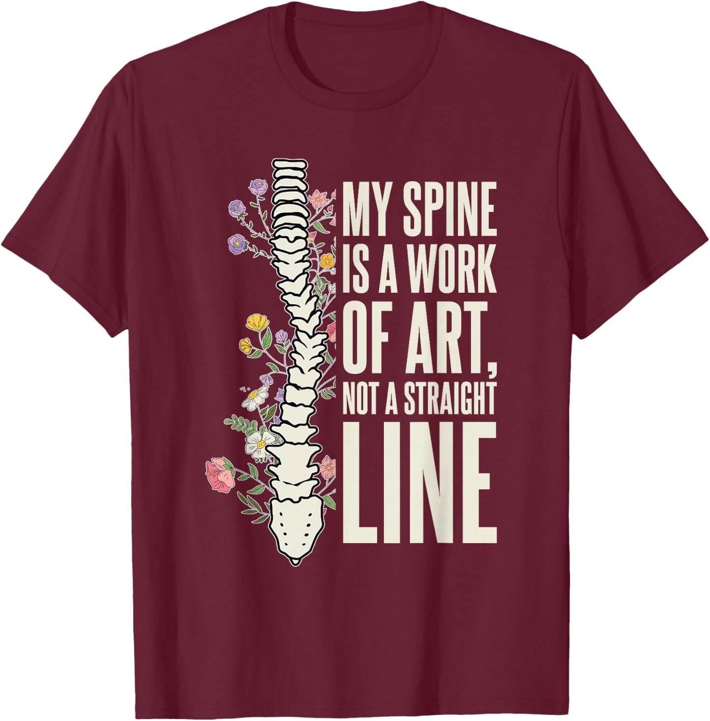 Skoliose Krieger Skoliose Chirurgie Erholung T-Shirt - T-Shirt | Maroon