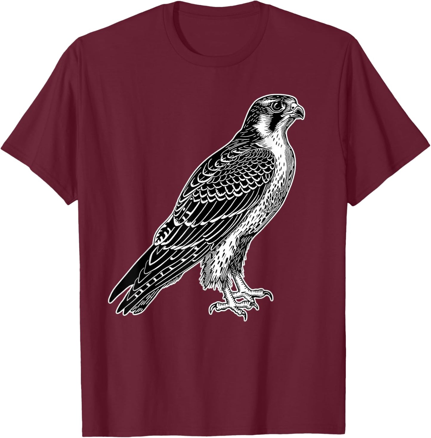 Peregrine Falcon Bird T-Shirt - T-Shirt | Maroon