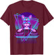 Vaporwave Bulldog DJ Turntable Sunglass French Bulldog Men Women T-Shirt - T-Shirt | Maroon