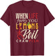 Crawfish Boil When Life Gives You Lemons Crayfish Festival T-Shirt - T-Shirt | Maroon