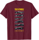 Batman 85th Anniversary Batmobile on Dark T-Shirt - T-Shirt | Maroon