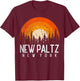New Paltz New York NY Shirt Retro Vintage 70s 80s 90s Gift T-Shirt - T-Shirt | Maroon