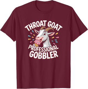 Throat Goat Inappropriate Embarrassing Adult Airport Swap T-Shirt - T-Shirt | Maroon