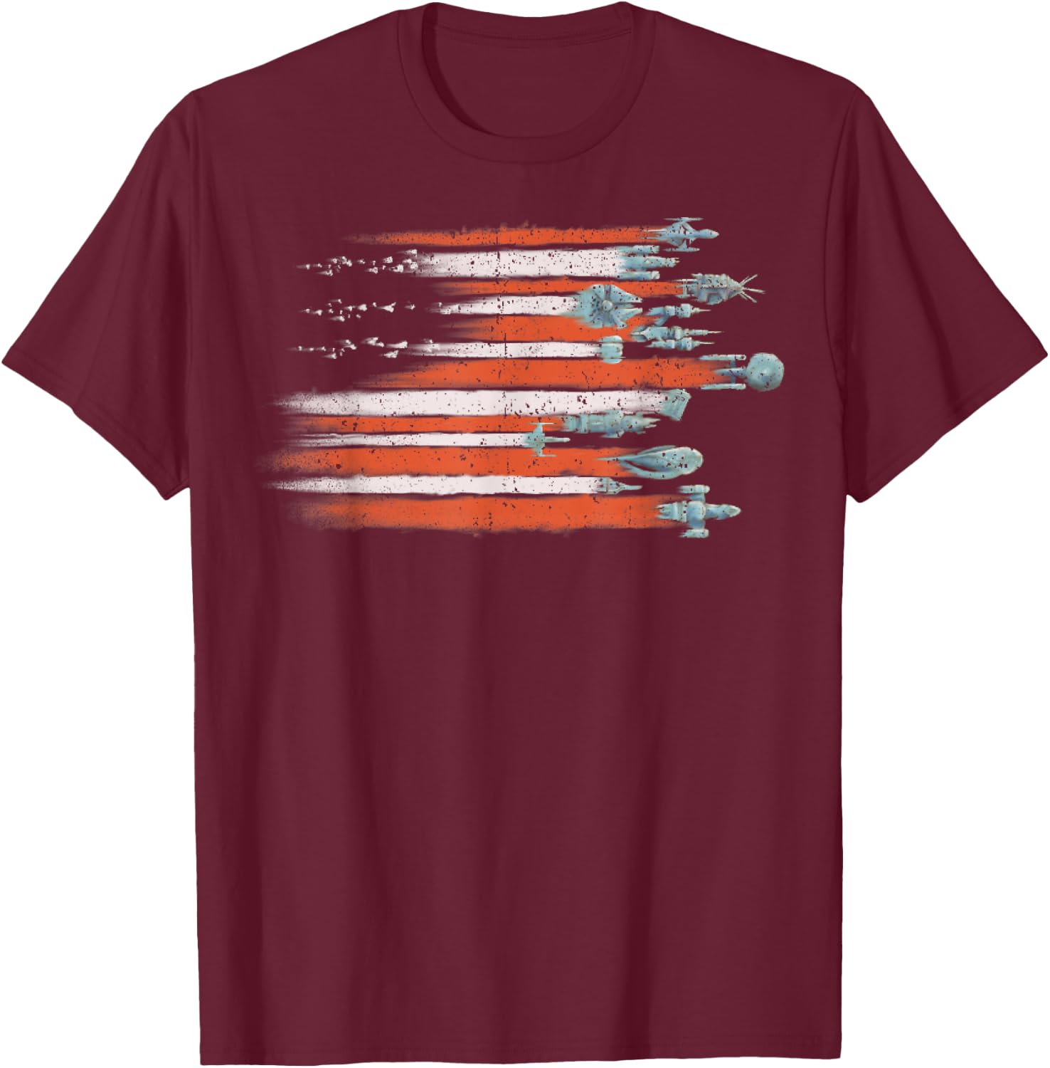 Vintage Sci Flyers Science Fiction T-Shirt - T-Shirt | Maroon