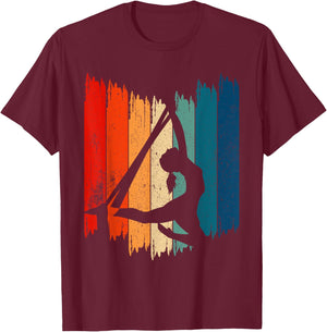 Retro Aerial Silk Acrobat Vintage Aerial Silk Acrobat T-Shirt - T-Shirt | Maroon