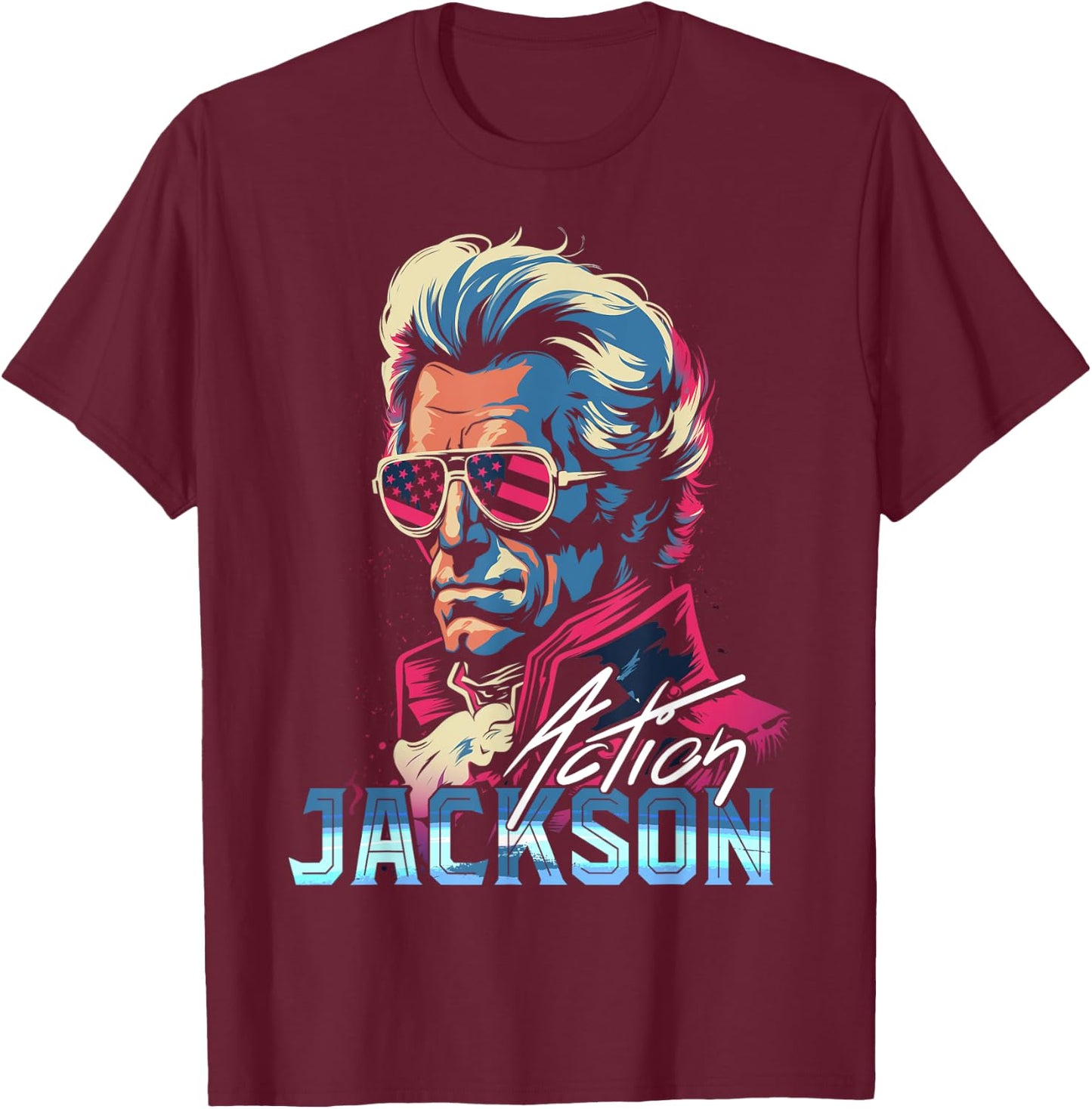 Action Jackson T-Shirt - T-Shirt | Maroon
