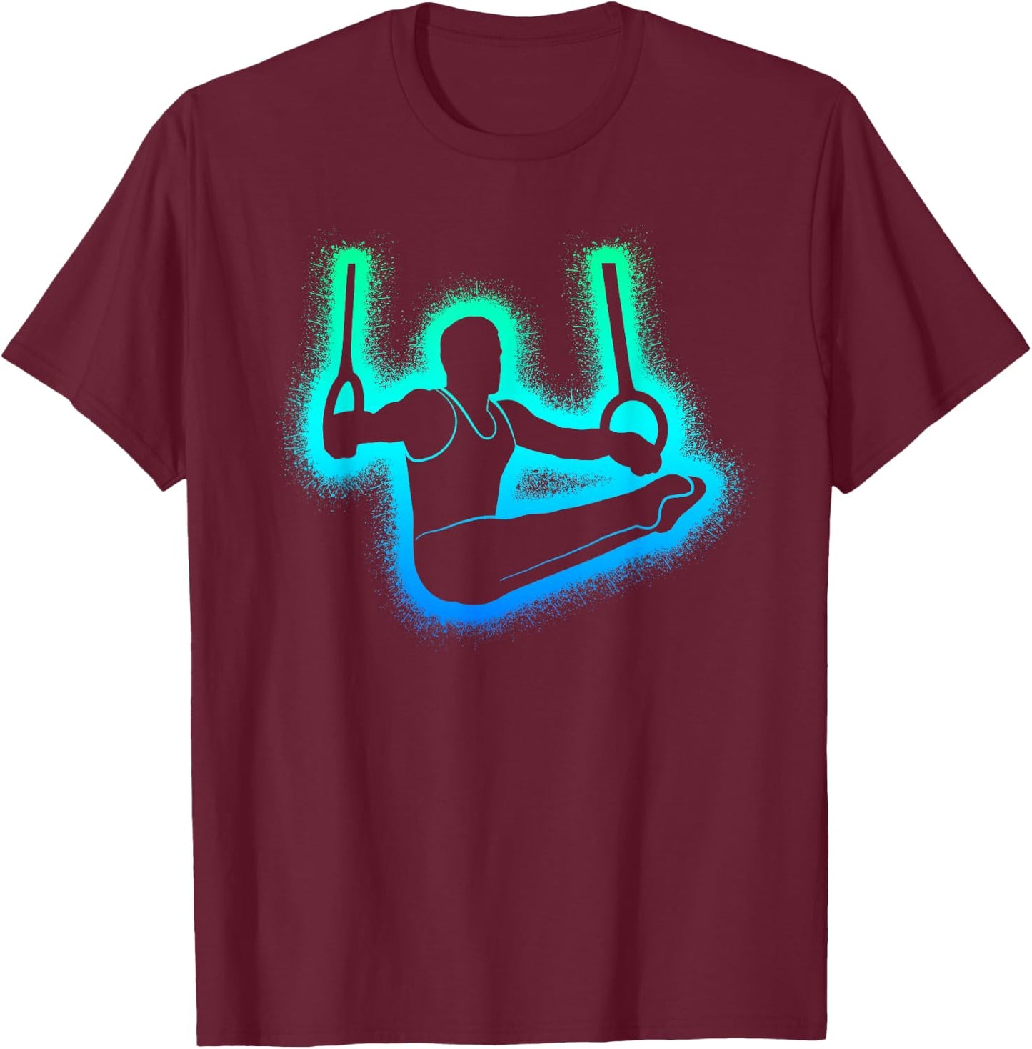 Gymnastics Ring Gymnastics for Kids, Men, Boys , Black, S T-Shirt - T-Shirt | Maroon