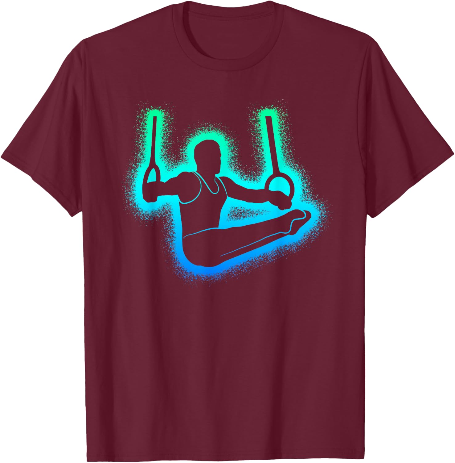 Gymnastics Ring Gymnastics for Kids, Men, Boys , Black, S T-Shirt - T-Shirt | Maroon