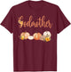 Godmother of Little Pumpkin First Birthday Autumn Pumpkin T-Shirt - T-Shirt | Maroon
