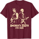 250 Years America Anniversary 250th Independence Day Freedom T-Shirt - T-Shirt | Maroon