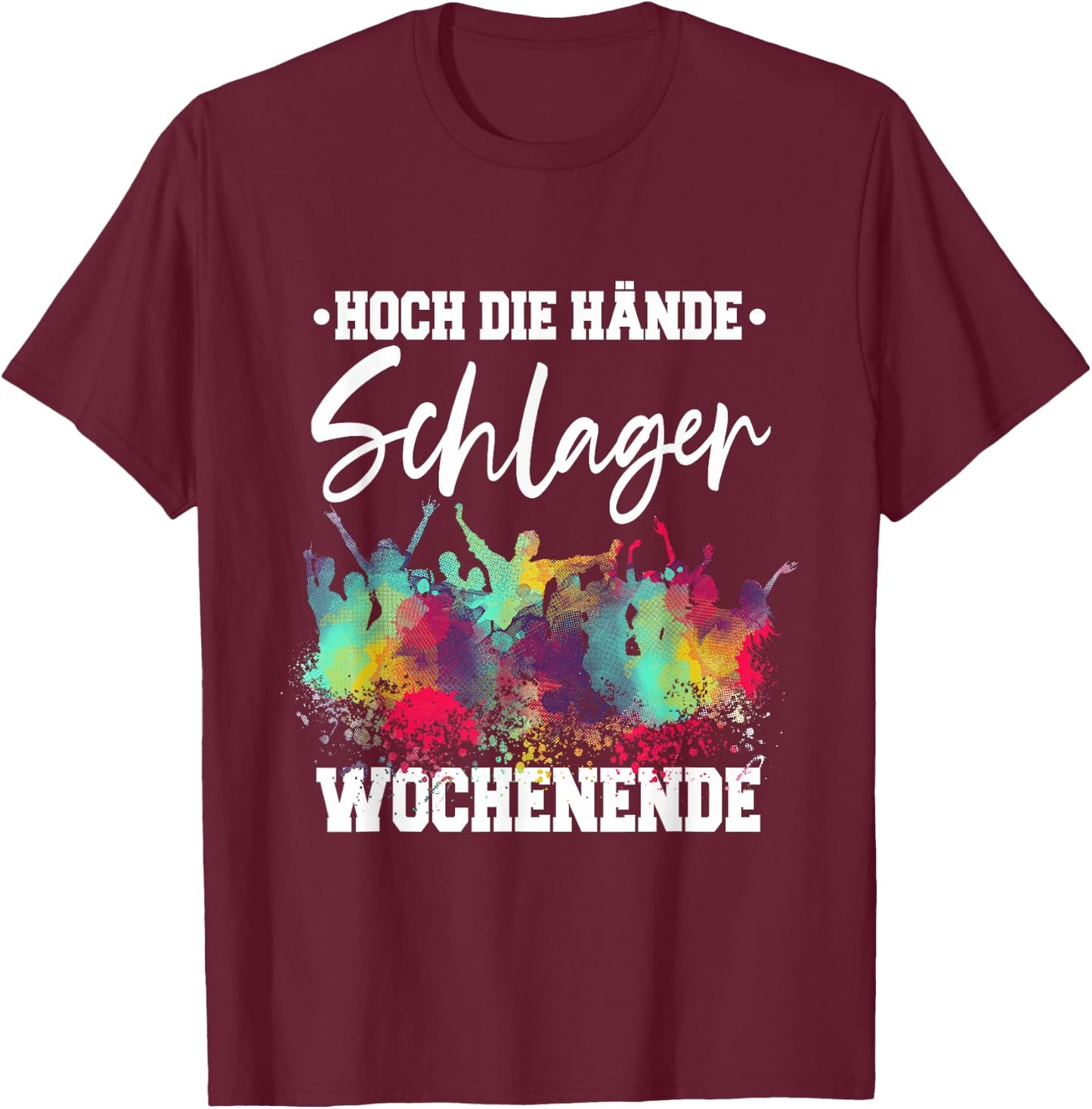 Schlagerparty Schlager T-Shirt - T-Shirt | Maroon