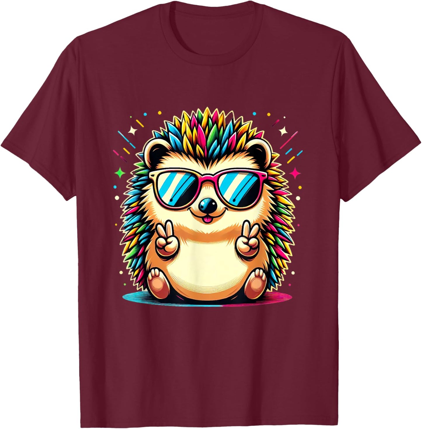 Coole Igel-Outfits T-Shirt - T-Shirt | Maroon