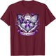 Lupus Awareness Warrior Survivor Butterfly Purple Heart , Black, S T-Shirt - T-Shirt | Maroon