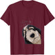 Funny Curious Dog Bernedoodle T-Shirt - T-Shirt | Maroon