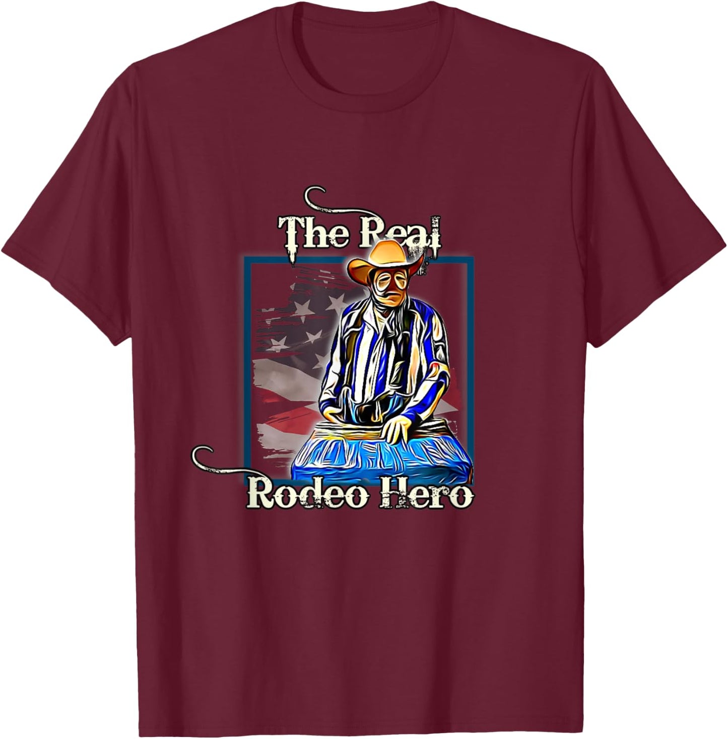 Rodeo Clown Professional Bull Fighter T-Shirt - T-Shirt | Maroon