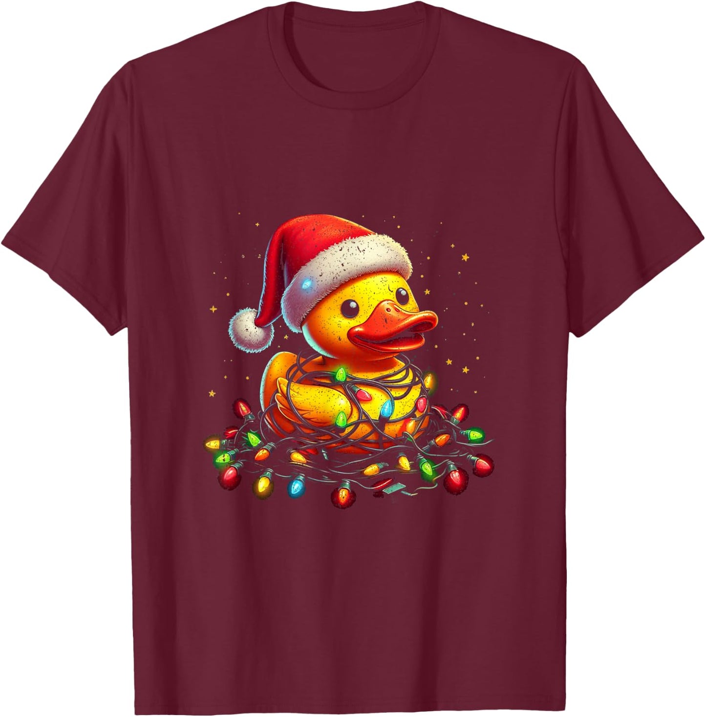 Xmas Rubber Duck Christmas T-Shirt - T-Shirt | Maroon