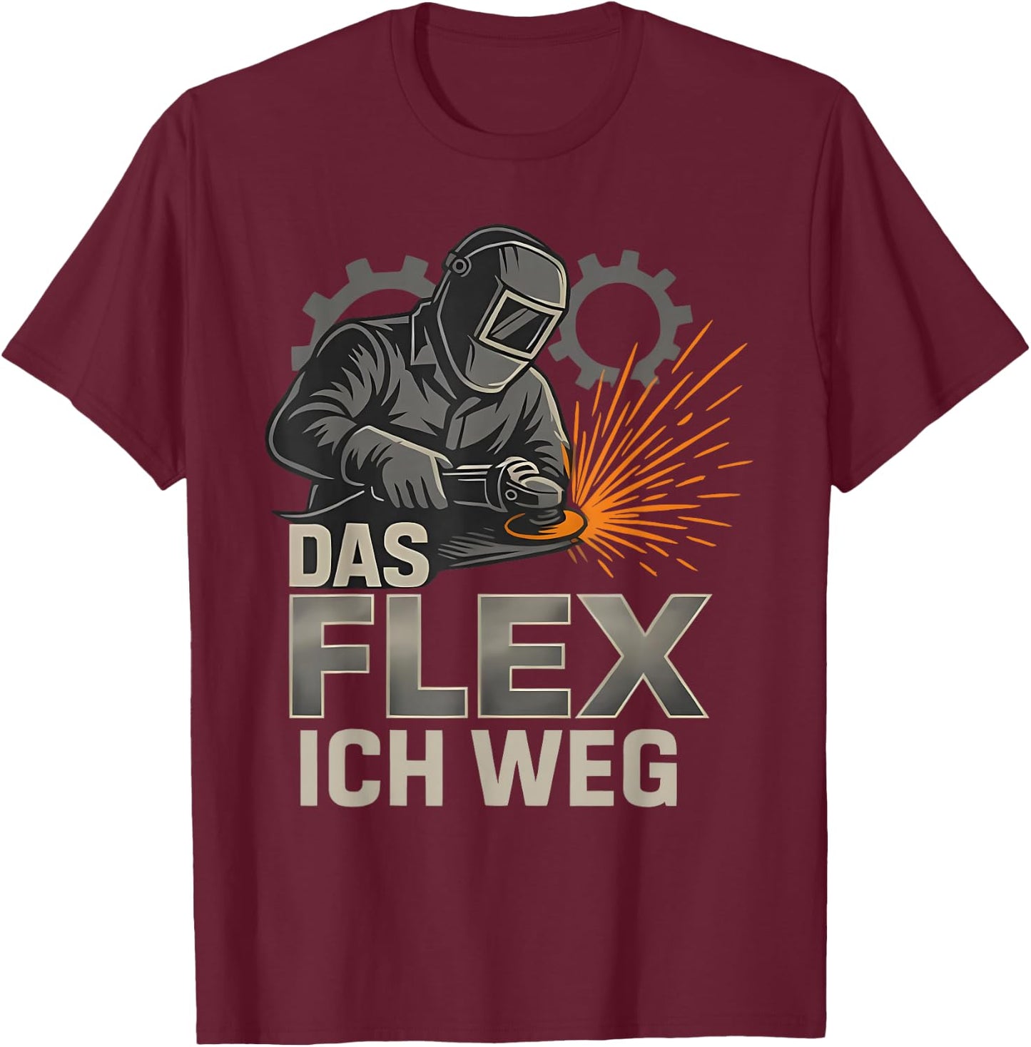 das Flex ich Weg T-Shirt - T-Shirt | Maroon
