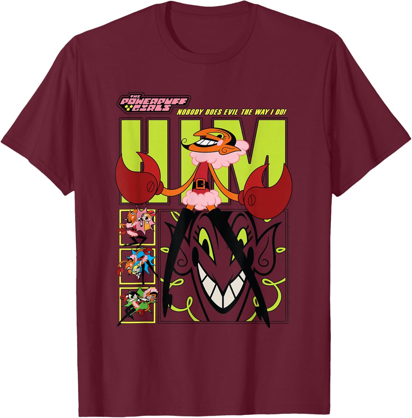 Powerpuff Girls HIM His Infernal Majesty T-Shirt - T-Shirt | Maroon