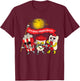 Lets Watch Horror Movies Halloween Funny Ghost Skeleton T-Shirt - T-Shirt | Maroon