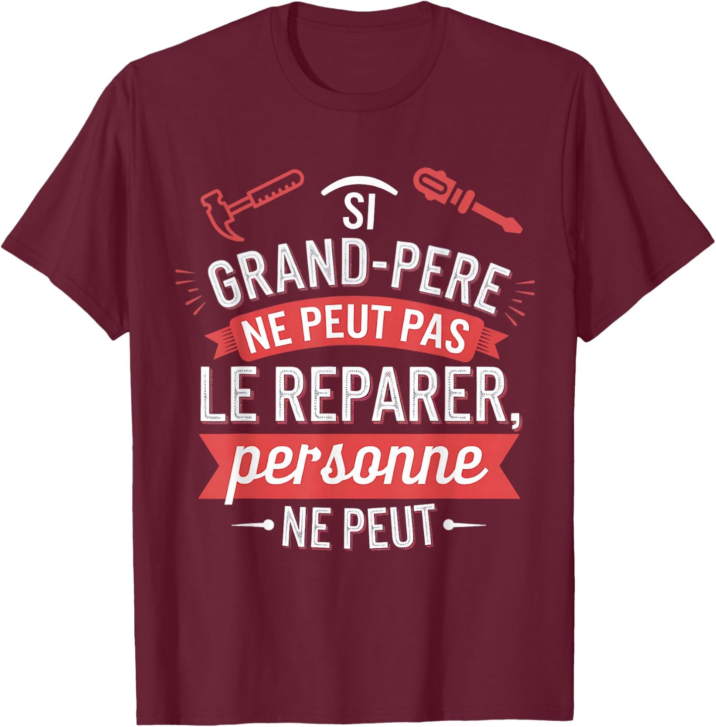 Grandpa - Grandpa - DIY Ace - Gifts to Handymen , Black, S T-Shirt - T-Shirt | Maroon