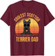 Coolest Scottish Terrier Dad Scottie Dog Dad T-Shirt - T-Shirt | Maroon