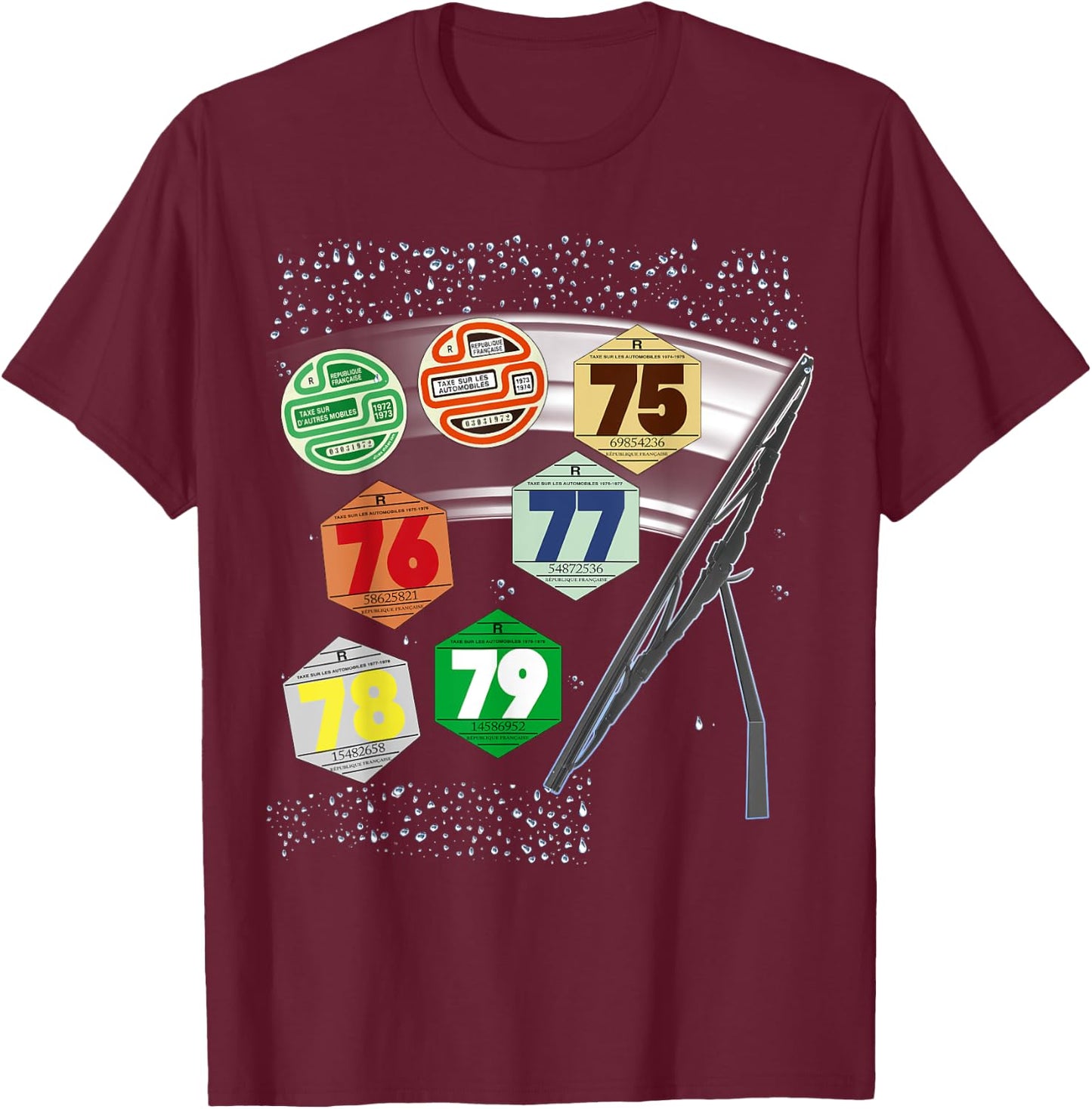 70s In The Rain Man And Woman T-Shirt - T-Shirt | Maroon