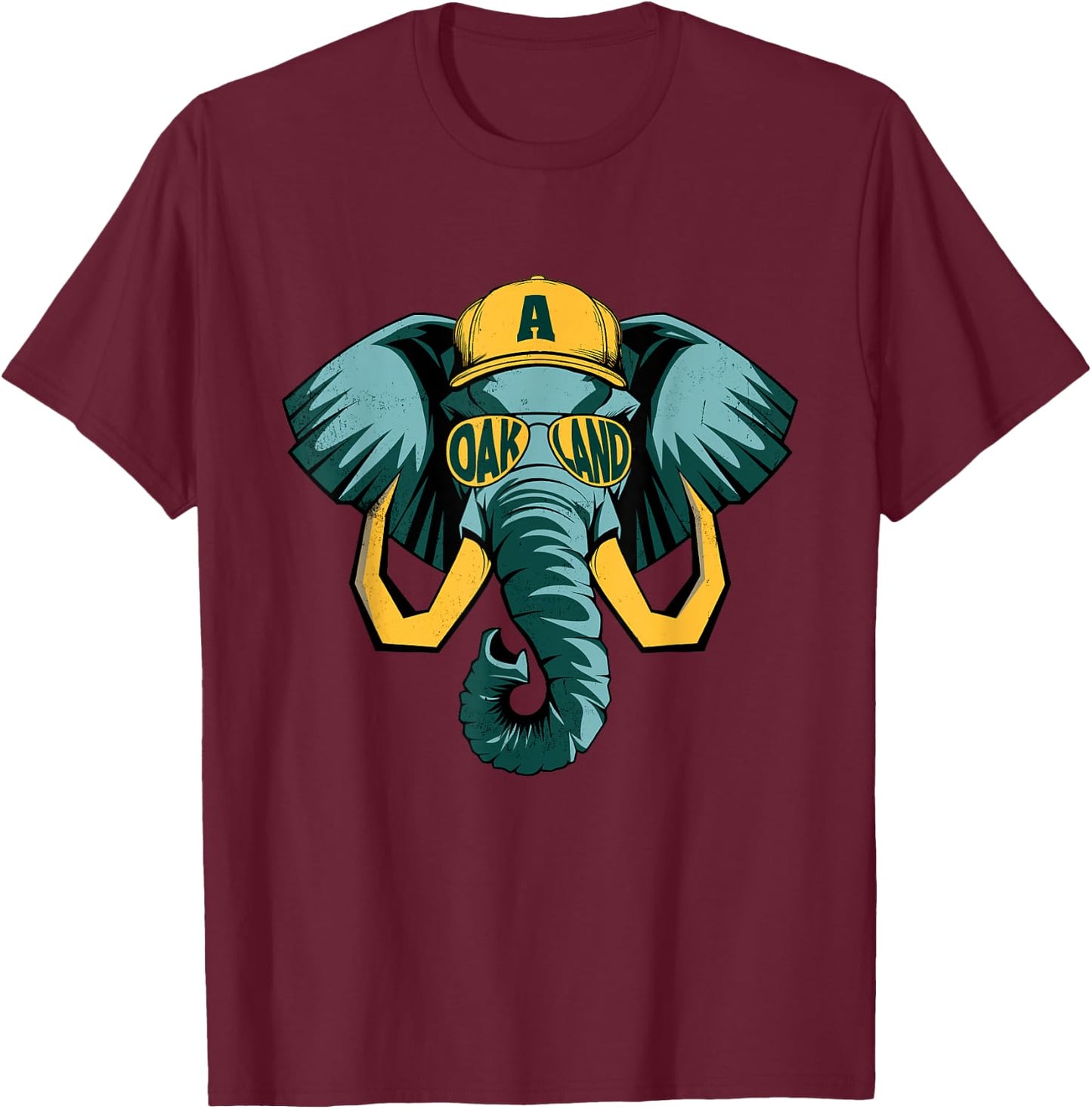 Vintage Art Oakland Last Name Retro Costume Lovely Animal T-Shirt - T-Shirt | Maroon