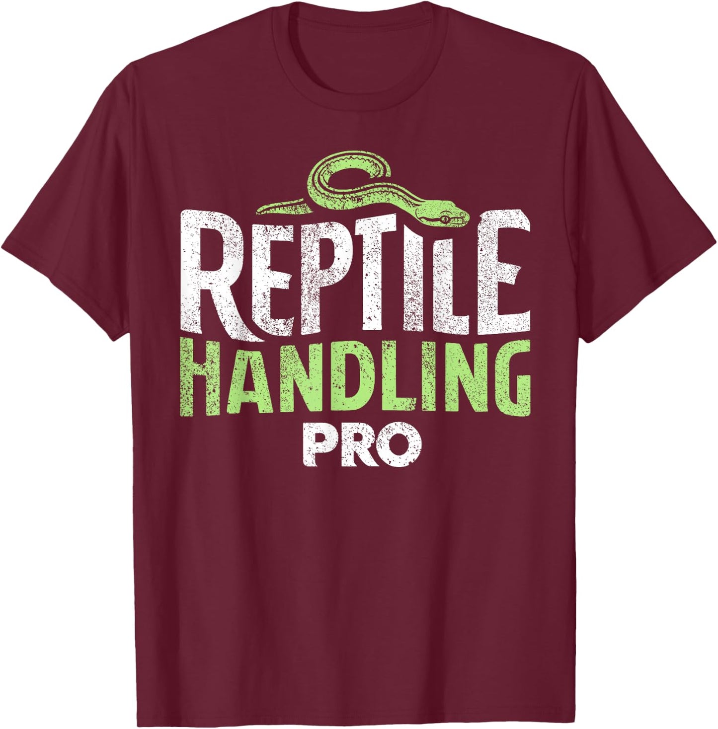 Reptile Handler - Certified Snake Handler - Snake T-Shirt - T-Shirt | Maroon