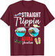 Straight Trippin ARUBA Trip 2025 Beach Summer Vacation 2025 T-Shirt - T-Shirt | Maroon