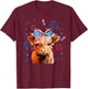 Coquette Highland Cow 4th Of July Patriotic Cute Animal T-Shirt - T-Shirt | Maroon