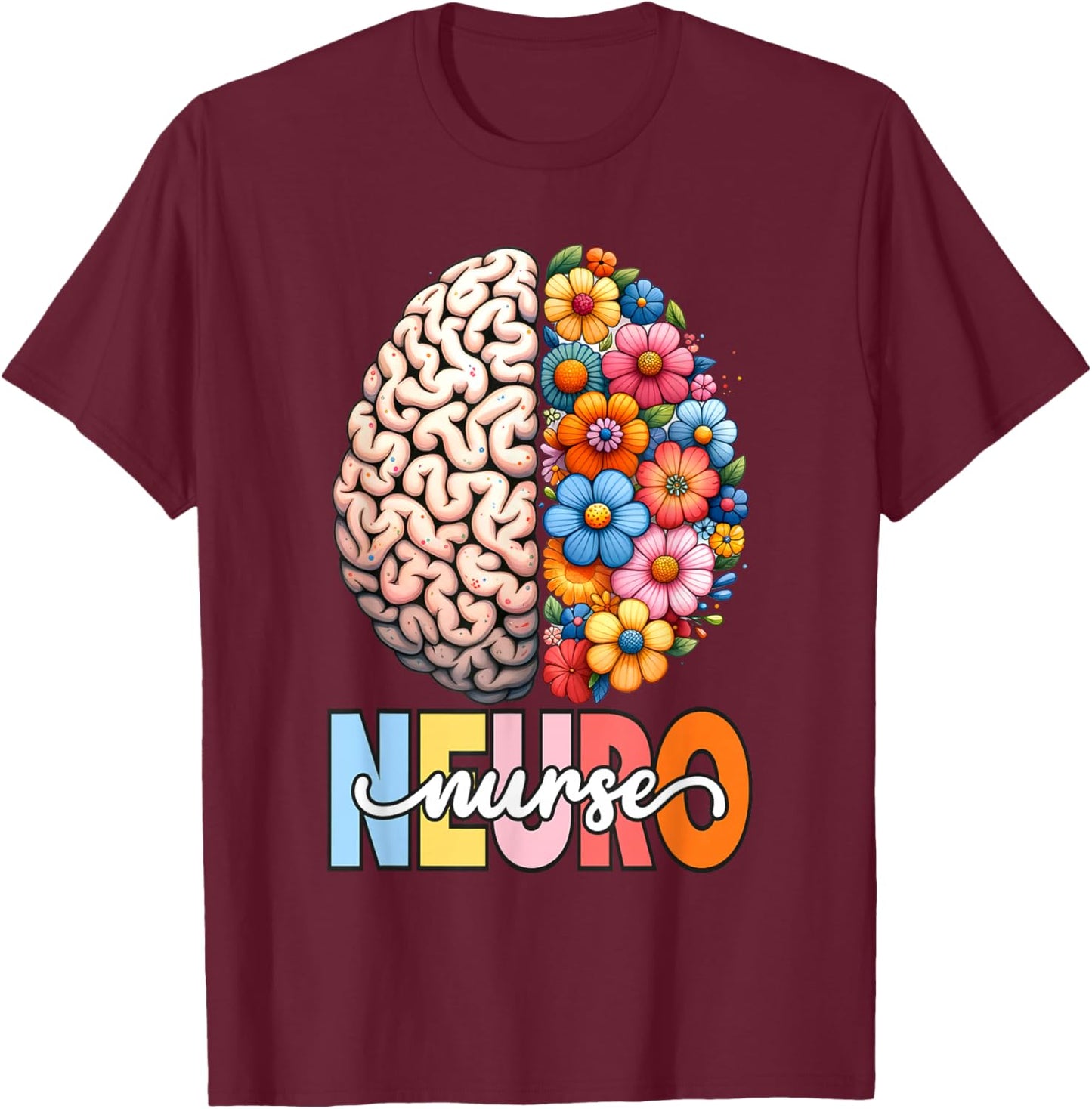 Stroke Neurosurgery Neurology Ortho Neuro Trauma Icu Nurse T-Shirt - T-Shirt | Maroon