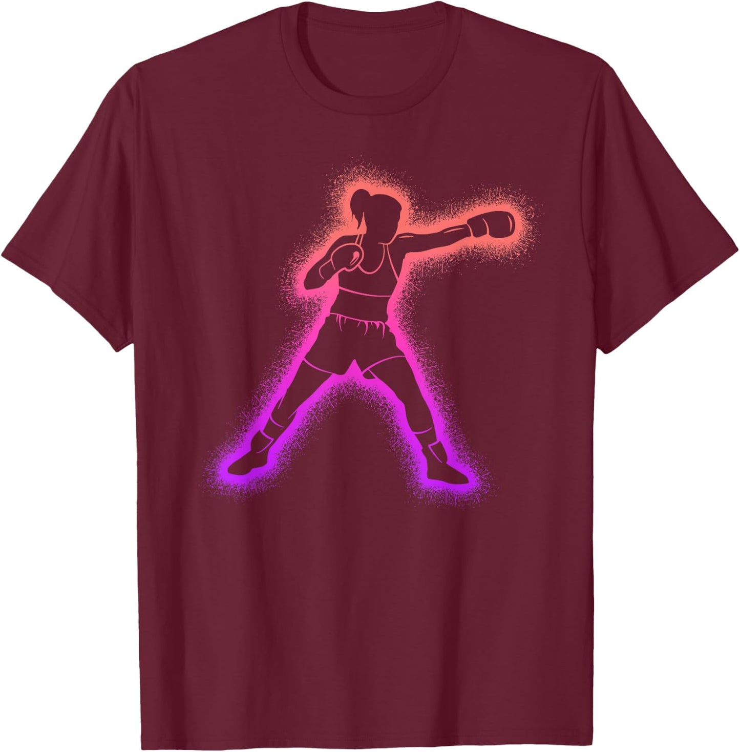 Boxing Athletes Women Kids Boxer Girls T-Shirt - T-Shirt | Maroon