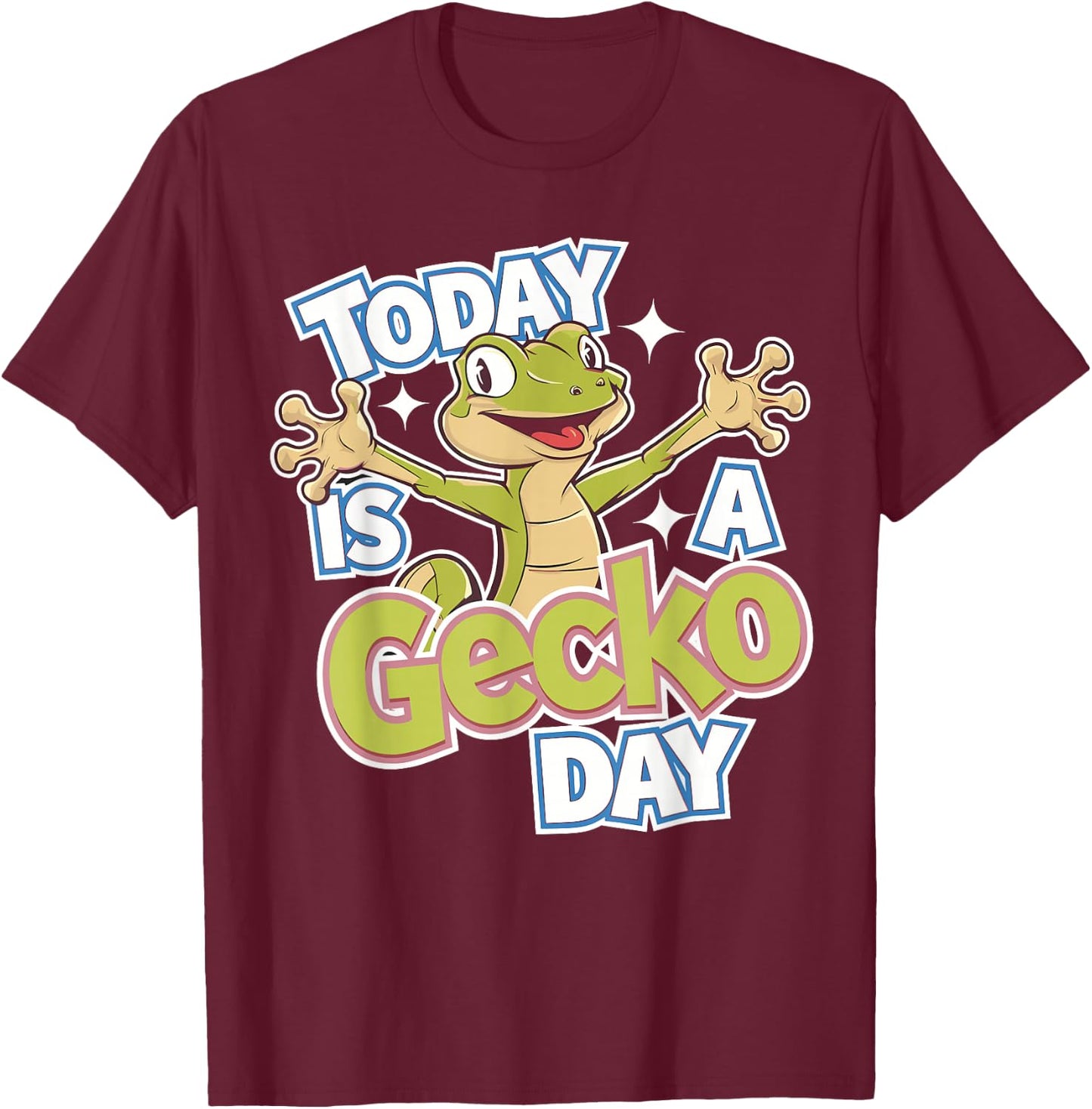 Childrens Today is a Gecko Day Design | Kids Gecko T-Shirt - T-Shirt | Maroon