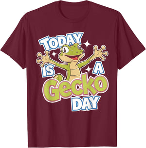 Childrens Today is a Gecko Day Design | Kids Gecko T-Shirt - T-Shirt | Maroon