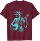 4th of July Statue of Liberty Banjo 1776 2026 T-Shirt - T-Shirt | Maroon