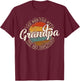 Grandpa Man Myth Bad Influence Vintage Stamp Fathers Day T-Shirt - T-Shirt | Maroon
