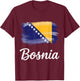 Bosnia and Herzegovina Flag Bosnian Pride T-Shirt - T-Shirt | Maroon