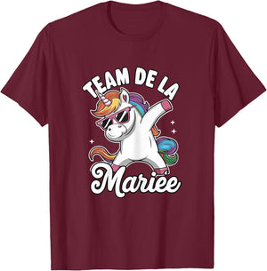 Future Bride Unicorn Team Bride EVJF Woman Wedding Humour , Black T-Shirt - T-Shirt | Maroon