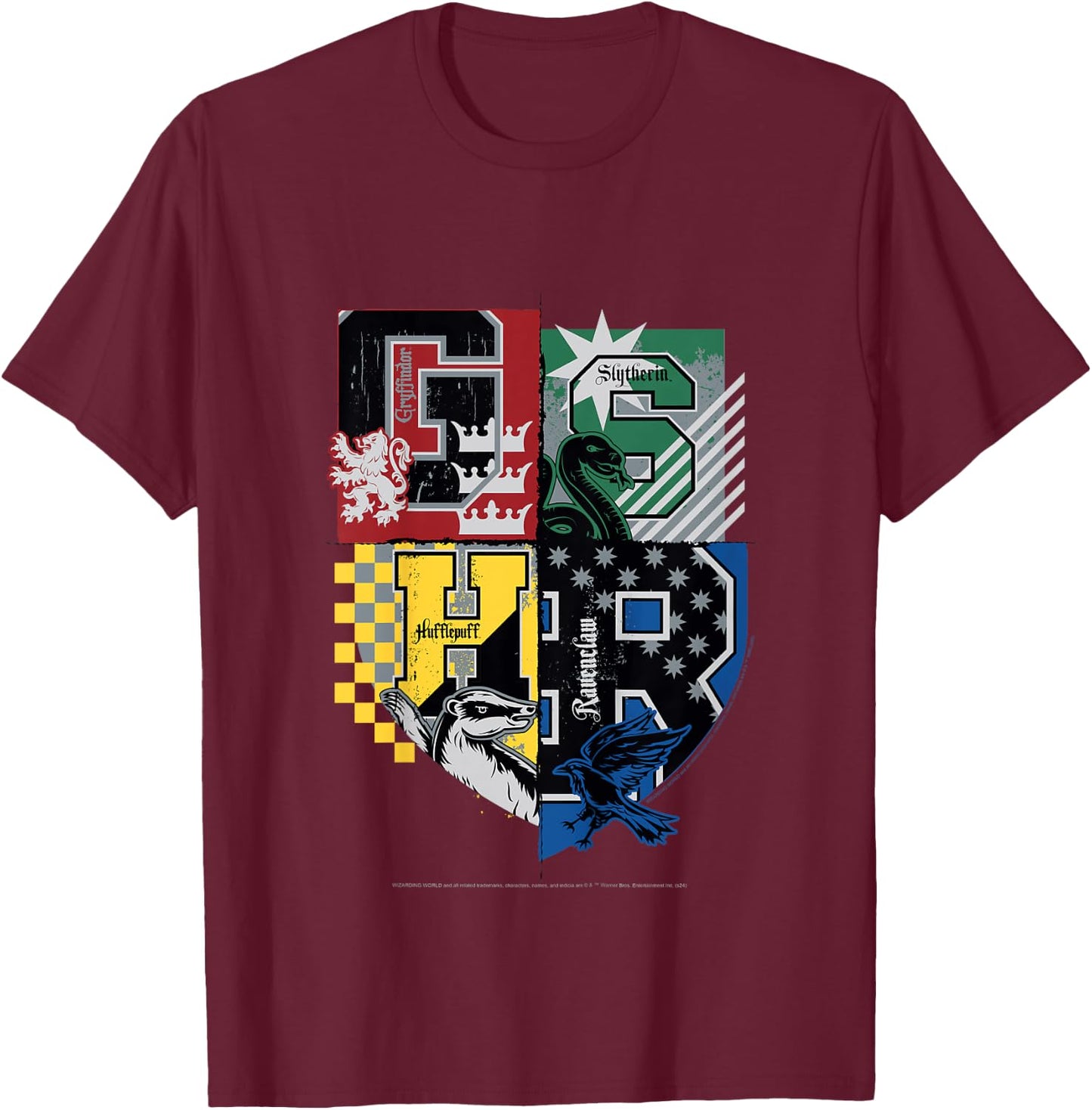 Kids Harry Potter Varsity Hogwarts Camiseta T-Shirt - T-Shirt | Maroon