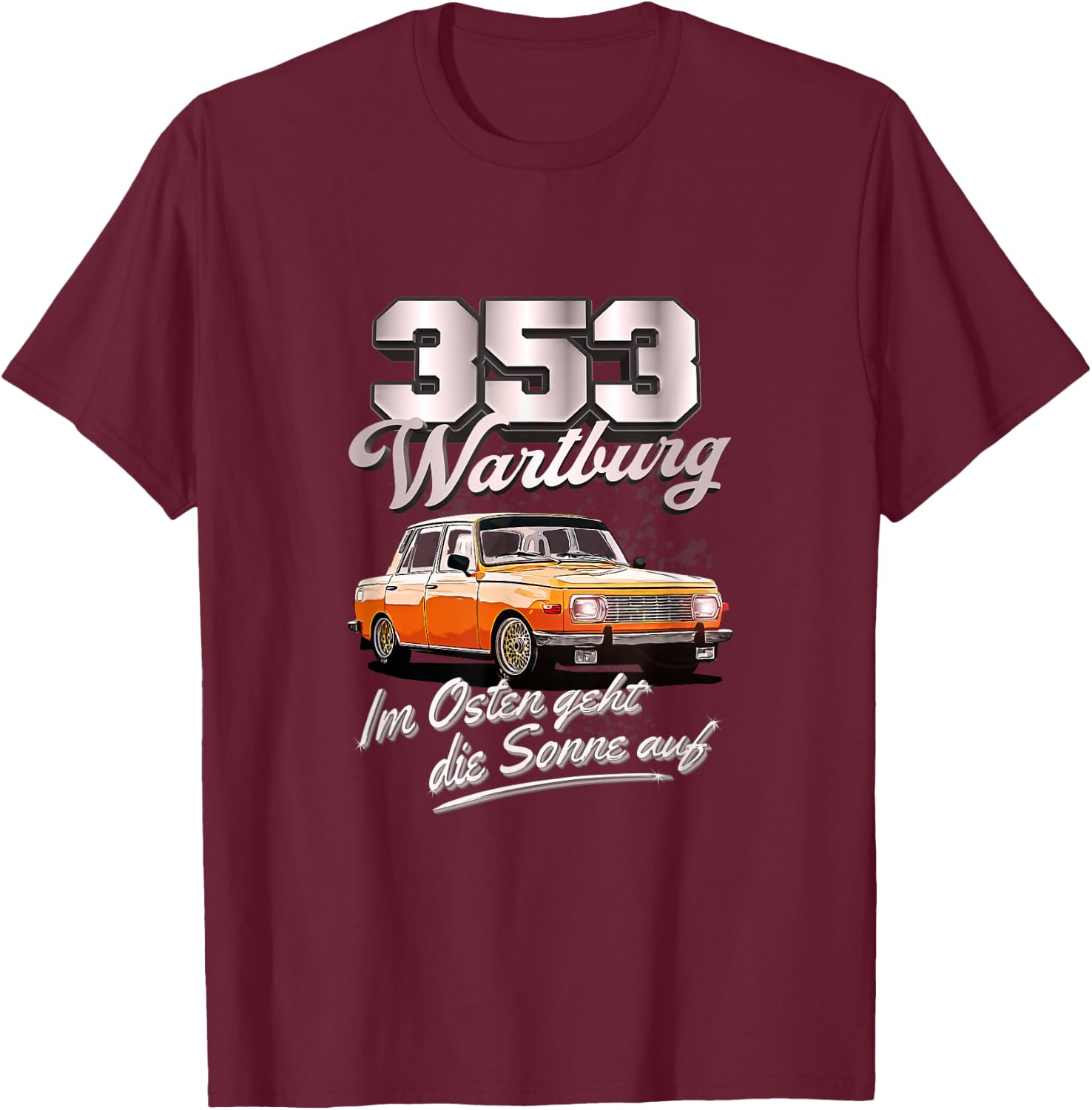 Wartburg 353 Tuning T-Shirt - T-Shirt | Maroon