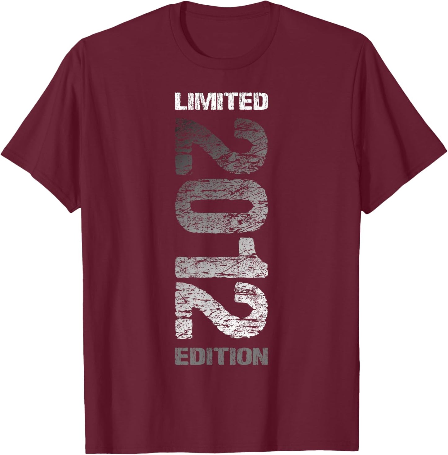 12th Birthday 2012 Limited Edition Boy Girl , black T-Shirt - T-Shirt | Maroon
