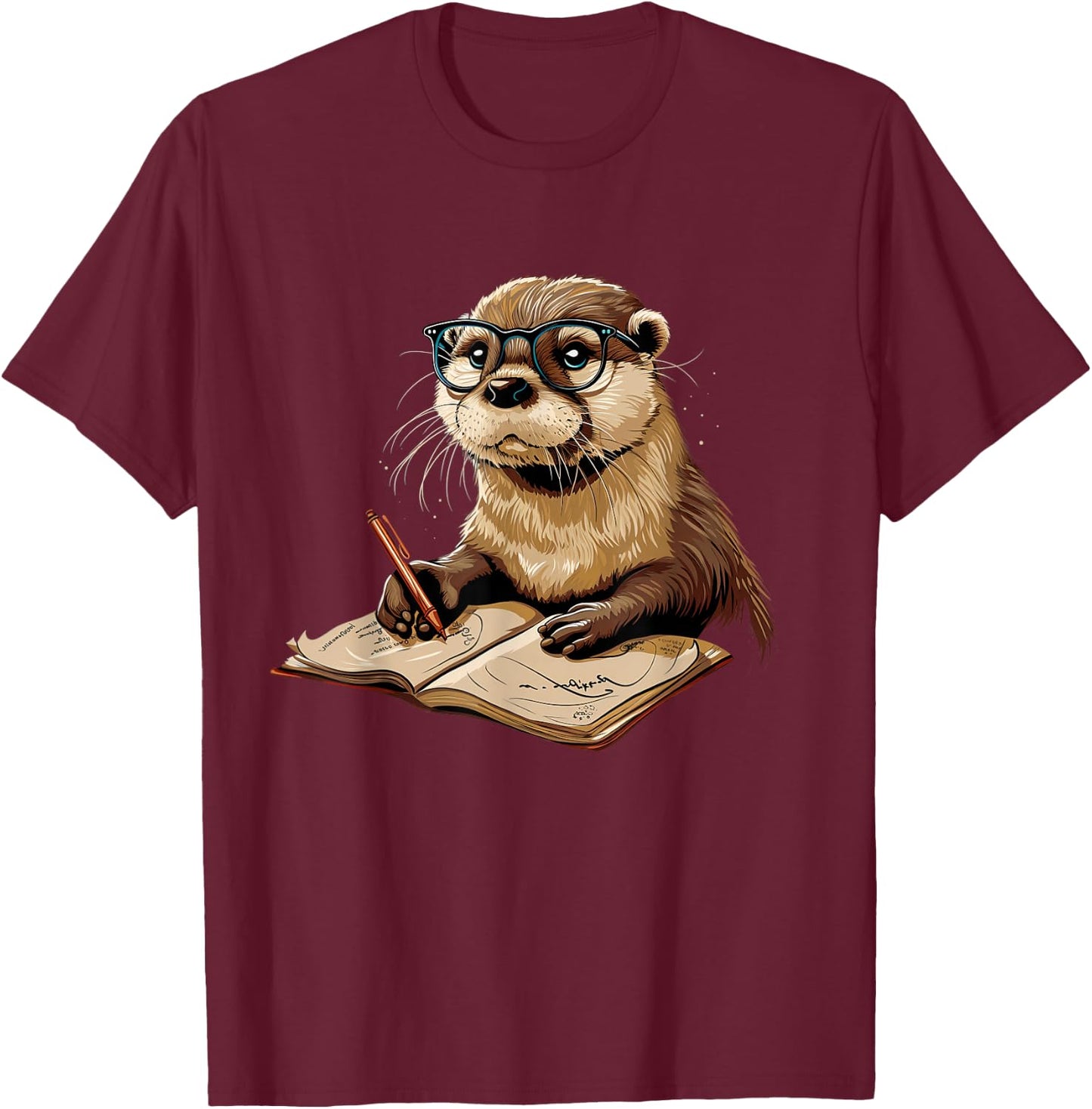 Otter Lover Funny Cute Sea Otter School Kids T-Shirt - T-Shirt | Maroon