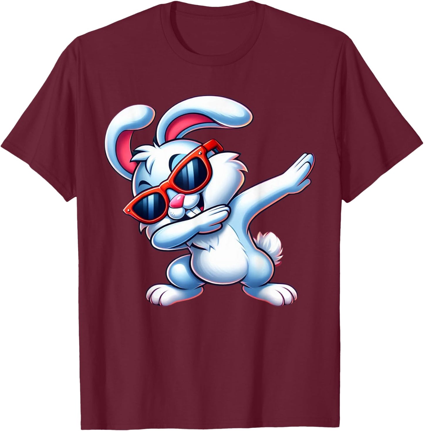 Dabbing Rabbit Easter Dab Dance Boys Girls Kids Bunny T-Shirt - T-Shirt | Maroon