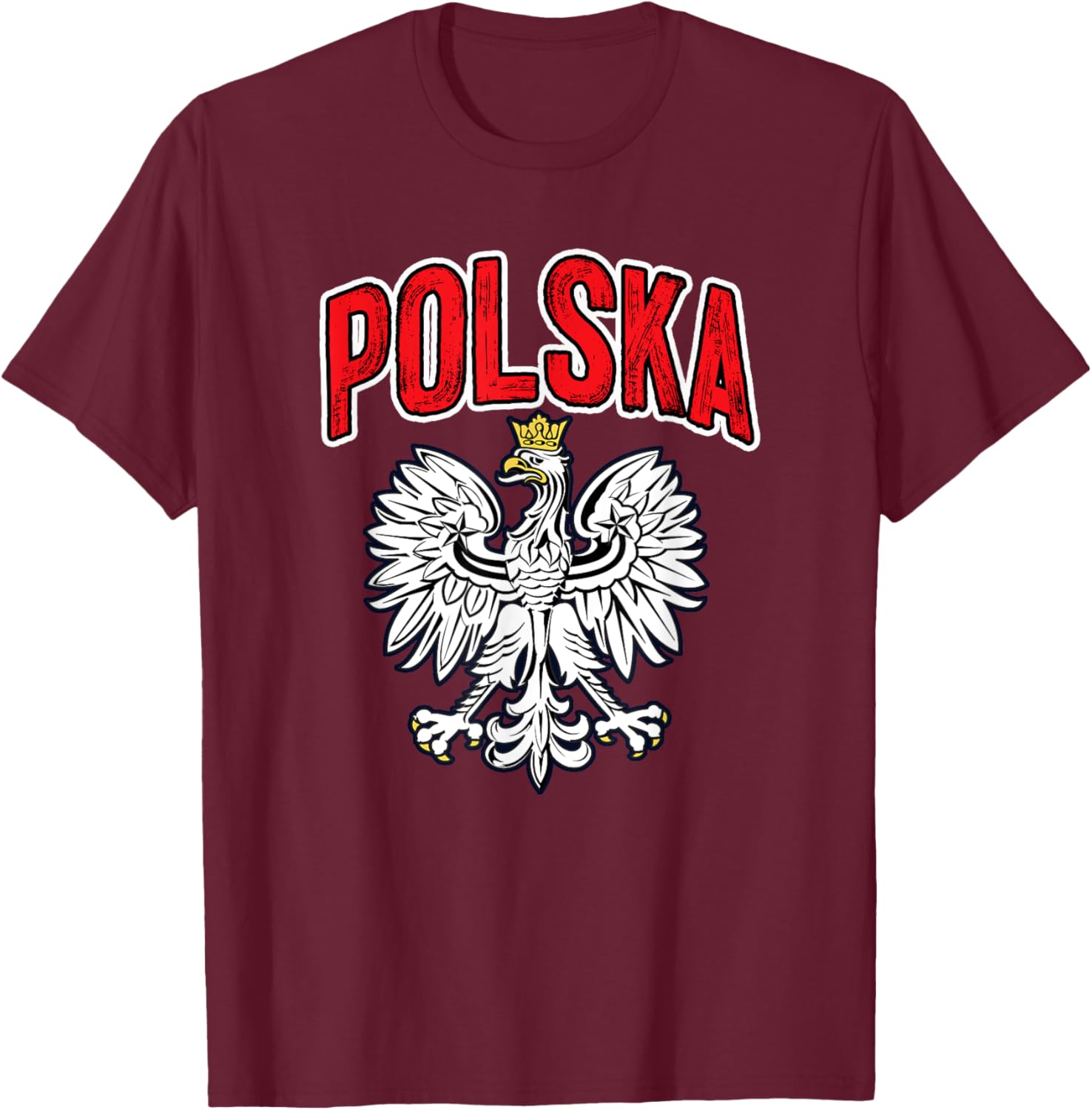 Polska Polish Eagle T-Shirt - T-Shirt | Maroon